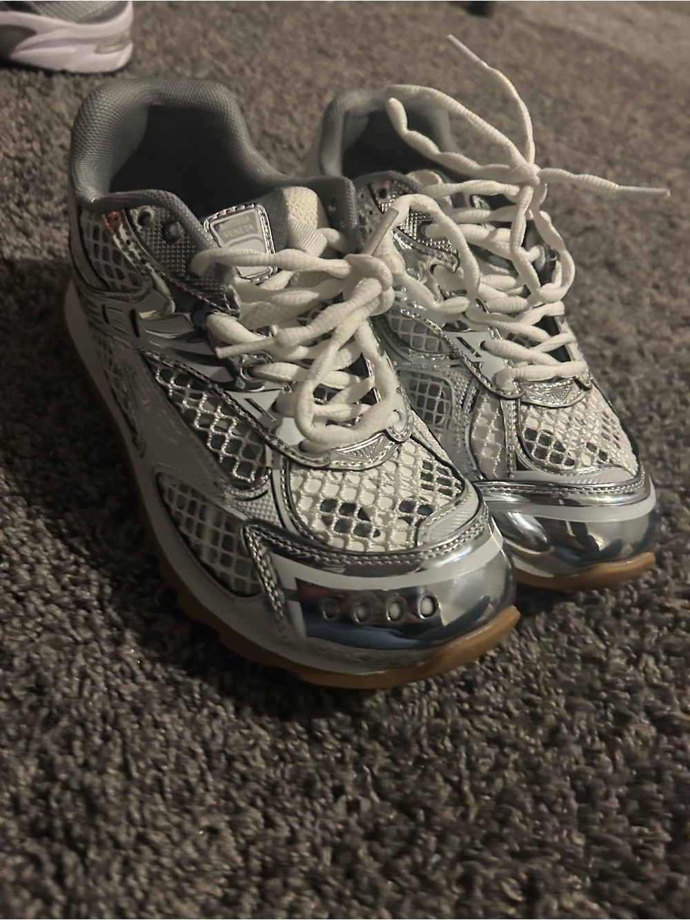bottega veneta white and silver